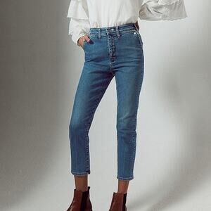 Anthropologie x Pilcro The Cigarette High-Rise Slim Straight Jeans - 26x25